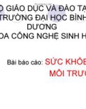 Báo cáo: Sức khỏe và môi trường