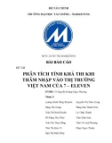 Bài báo cáo đề tài: Phân tích tính khả thi khi thâm nhập vào thị trường Việt Nam của 7 – Eleven