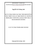 Luận văn Thạc sĩ Khoa học giáo dục: Quản lí hoạt động dạy học theo định hướng phát triển năng lực học sinh ở các trường trung học cơ sở công lập quận Phú Nhuận Thành phố Hồ Chí Minh