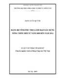 Luận văn Thạc sĩ Lịch sử: Đảng bộ tỉnh Phú Thọ lãnh đạo xây dựng nông thôn mới từ năm 2008 đến năm 2014