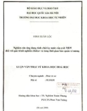 Luận văn Thạc sĩ Hóa học: Nghiên cứu ứng dụng tính chất kỵ nước của axit MDV đối với quá trình nghiền clinker và tăng thời gian bảo quản xi măng