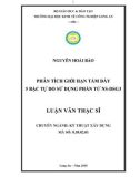 Luận văn Thạc sĩ Kỹ thuật xây dựng: Phân tích giới hạn tấm dày 5 bậc tự do sử dụng phần tử NS-DSG3