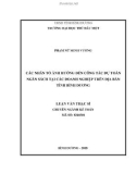 Luận văn Thạc sĩ Kế toán: Các nhân tố ảnh hưởng đến công tác dự toán ngân sách tại các doanh nghiệp trên địa bàn tỉnh Bình Dương