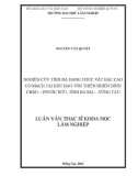 Luận văn Thạc sĩ Khoa học lâm nghiệp: Nghiên cứu tính đa dạng thực vật bậc cao có mạch tại Khu bảo tồn thiên nhiên Bình Châu – Phước Bửu, tỉnh Bà Rịa – Vũng Tàu