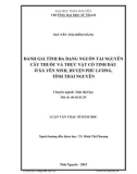 Luận văn Thạc sĩ Sinh học: Đánh giá tính đa dạng nguồn tài nguyên cây thuốc và thực vật có tinh dầu ở xã Yên Ninh, huyện Phú Lương, tỉnh Thái Nguyên