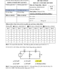 Đáp án đề thi cuối học kỳ I năm học 2017-2018 môn Kỹ thuật điện - Điện tử (Mã đề 1A) - ĐH Sư phạm Kỹ thuật