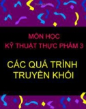 Bài giảng Kỹ thuật thực phẩm 3 - Các quá trình truyền khối: Chương I