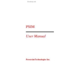 PSIM User Manual (Powersim Technologies Inc.)