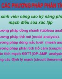 Bài giảng Giải tích mạch: Chương 3 - Trần Văn Lợi