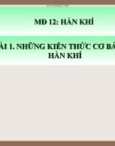 Bài giảng Hàn khí - Bài 1: Những kiến thức cơ bản về hàn khí