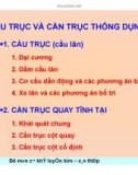 Một số cầu trục và cần trục thông dụng