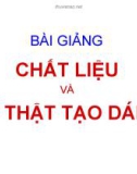 Bài giảng Chất liệu và kỹ thật tạo dáng: Vật liệu kim loại – KS. Dư Văn Rê