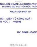 Bài giảng điện tử công suất - Trường ĐH Tôn Đức Thắng