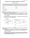 Đề kiểm tra cuối kỳ môn Cơ sở điện tử công suất