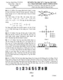 Đề kiểm tra giữa kì 2 môn Nhập môn điều khiển thông minh (năm học 2012-2013): Trường Đại học Bách khoa TP.HCM