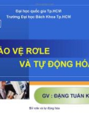 Bài giảng Bảo vệ Rơle và tự động hóa: Chương 3 - Đặng Tuấn Khanh