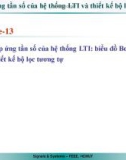 Bài giảng Tín hiệu và hệ thống: Lecture 13 – Trần Quang Việt