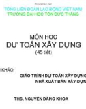 GIÁO TRÌNH DỰ TOÁN XÂY DỰNG CƠ BẢN