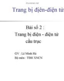 Bài giảng Trang bị điện - Điện tử: Bài 2 - Lê Minh Hà