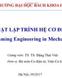 Bài giảng Kỹ thuật lập trình hệ cơ điện tử: Chương 8 - TS. Đặng Thái Việt