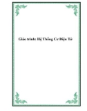 Giáo trình Hệ thống cơ điện tử