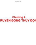 Bài giảng Truyền động thủy lực và khí nén - Chương 4: Truyền động thủy động