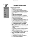 Lesson 25: Financial Statements