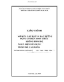 Giáo trình Lắp đặt và bảo dưỡng động cơ điện xoay chiều không đồng bộ (Nghề: Điện dân dụng) - CĐ Cơ Giới Ninh Bình