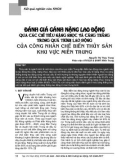 Đánh giá gánh nặng lao động qua chỉ tiêu nặng nhọc và căng thẳng trong quá trình lao động của công nhân chế biến thuỷ sản khu vực miền Trung