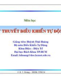 Bài giảng môn học Lý thuyết điều khiển tự động - Chương 6: Mô tả toán học hệ thống điều khiển rời rạc