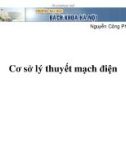 Bài giảng Cơ sở lý thuyết mạch điện: Thông số mạch và phần tử mạch - Nguyễn Công Phương