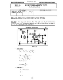 Báo cáo thí nghiệm điện tử tương tự-Bài 3 : Khuếch Đại Hồi Tiếp