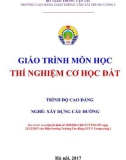 Giáo trình Thí nghiệm cơ học đất (Nghề Xây dựng cầu đường – Trình độ cao đẳng) – Trường CĐ GTVT Trung ương I