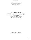 Giáo trình Máy điện 2 (Nghề: Điện công nghiệp) - Trường CĐ Cộng đồng Lào Cai