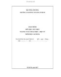 Giáo trình Máy điện (Ngành: Công nghệ kỹ thuật điện – Điện tử, Trình độ: Cao đẳng) - Trường CĐ Kinh tế - Kỹ thuật Vinatex TP HCM