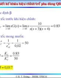 Bài giảng lý thuyết điều khiển tự động - Thiết kế hệ thống điều khiển liên tục part 5