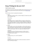 Essay Writing for the new SAT