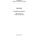 Giáo trình Kỹ thuật sửa chữa ô tô - CĐ Luyện Kim