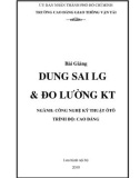 Giáo trình Dung sai lắp ghép và kỹ thuật đo lường - CĐ Giao thông Vận tải