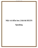 Một vài điểm lưu ý khi thi IELTS Speaking