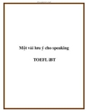 Một vài lưu ý cho speaking TOEFL iBT