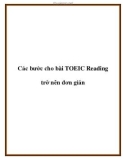 Các bước cho bài TOEIC Reading trở nên đơn giản