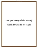 Khái quát sơ lược về cấu trúc một bài thi TOEFL ibt, cbt và pbt