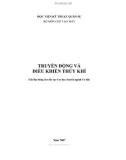 Giáo trình Truyền động và điều khiển thủy khí - Học viện Kỹ thuật quân sự