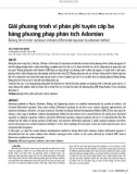 Giải phương trình vi phân phi tuyến cấp ba bằng phương pháp phân tích Adomian