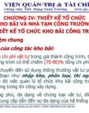 Bài giảng Tổ chức thi công: Chương IV - ThS. Đặng Xuân Trường