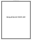 Bí kíp để thi tốt TOEFL iBT