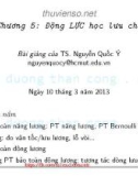 Bài giảng Cơ lưu chất: Chương 5 - TS. Nguyễn Quốc Ý