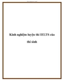 Kinh nghiệm luyện thi IELTS của thí sinh