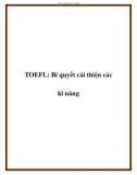 TOEFL: Bí quyết cải thiện các kĩ năng